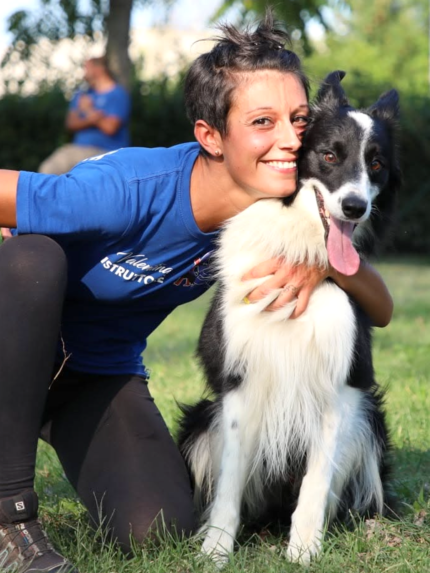 Valentina Maggio con il suo border collie al centro cinofilo DOG HOUSE